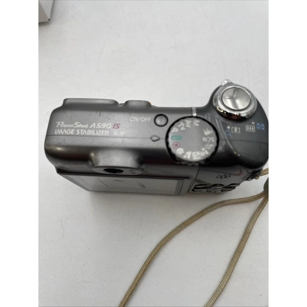 Canon PowerShot A590 IS Image Stabilizer 8MP Digital Camera 4x Zoom TESTED WORKS